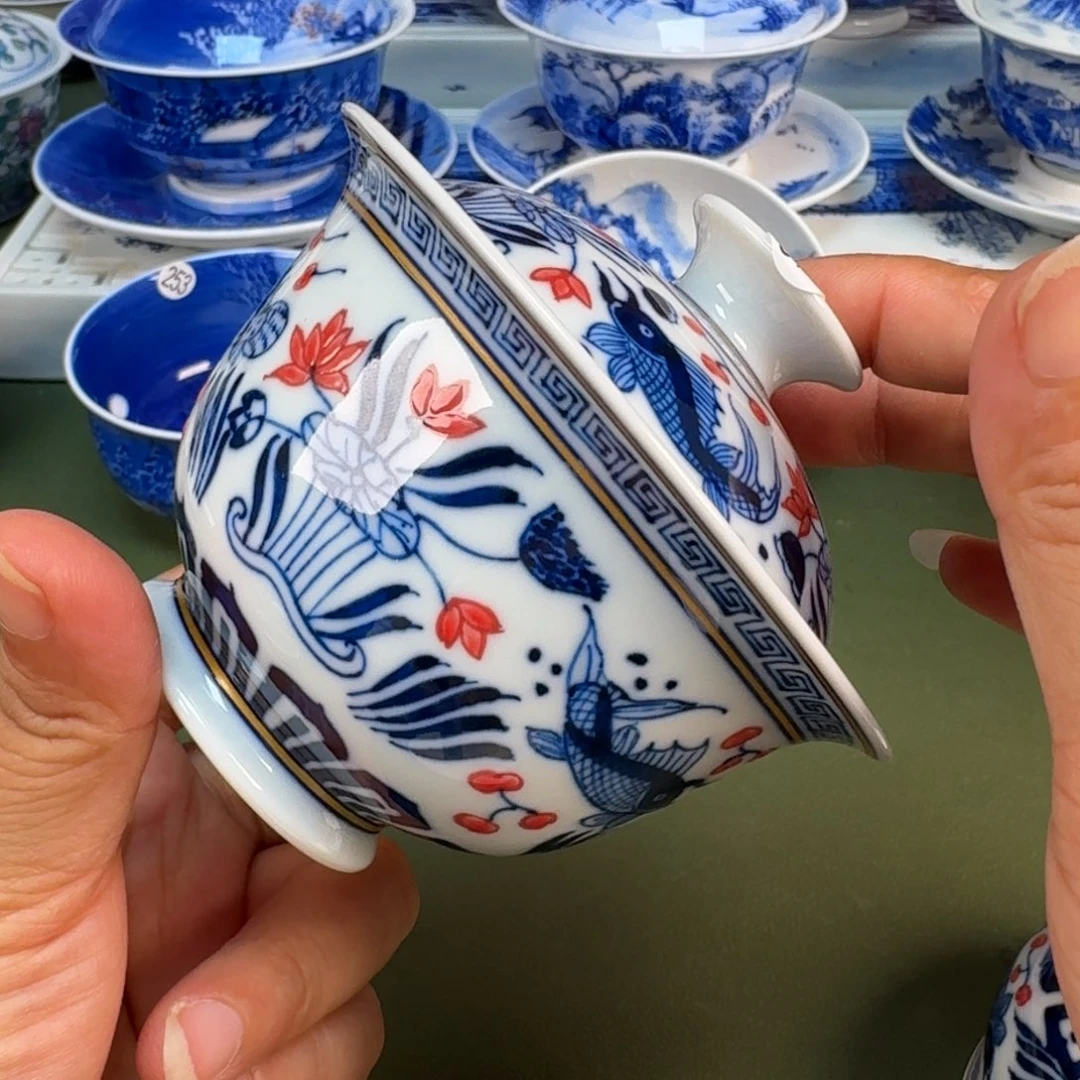 景德镇纯手绘茶具圆圆240