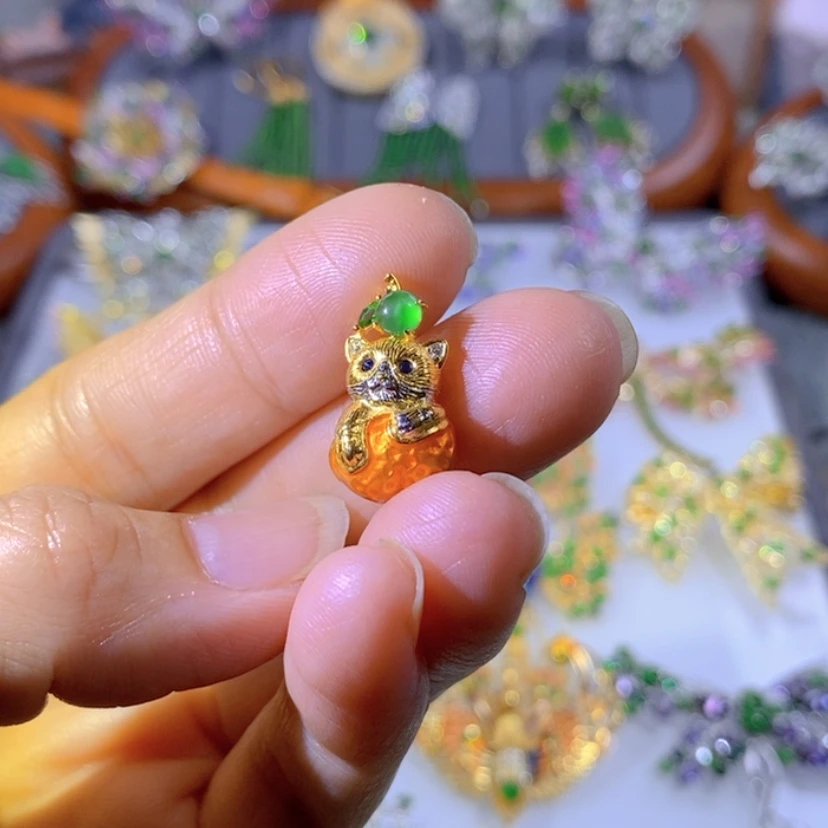 【闪购商品】银S925镶嵌把件翡翠