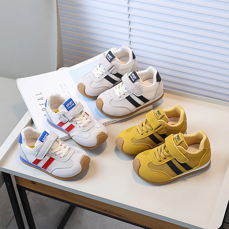 韩版儿童阿甘鞋2025春秋女童运动鞋轻便透气男童鞋子网面宝宝鞋