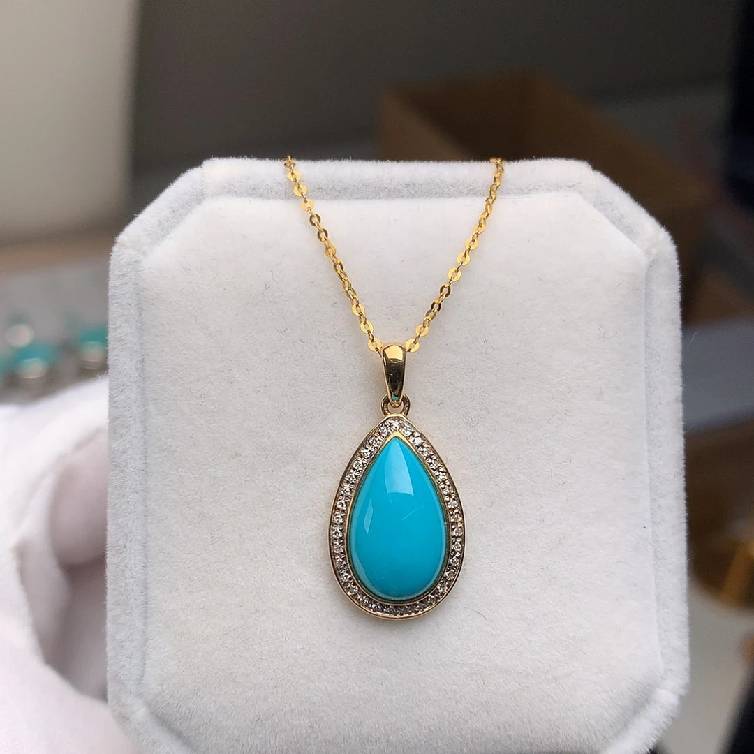 18K金镶嵌绿松石珠宝奇石