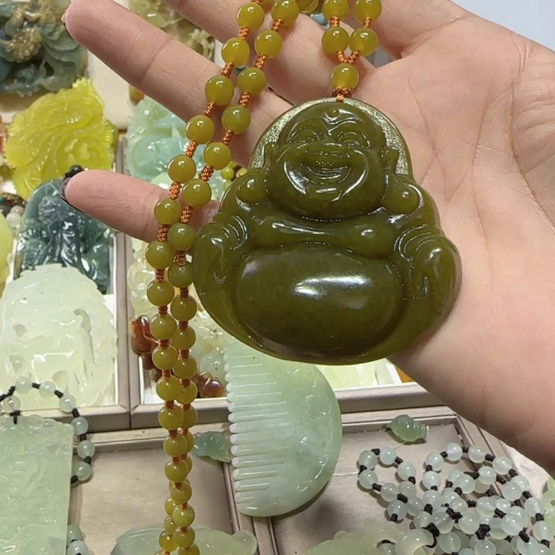 未镶嵌蛇纹石玉吊坠