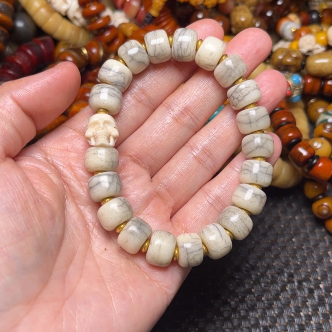 【闪购商品】牛骨手串/手链牛骨原色12×8×20颗