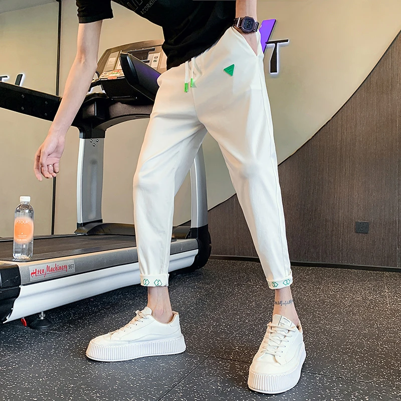 九分裤子男款爆款2025新款夏季薄款休闲裤男修身卫裤百搭男士裤子