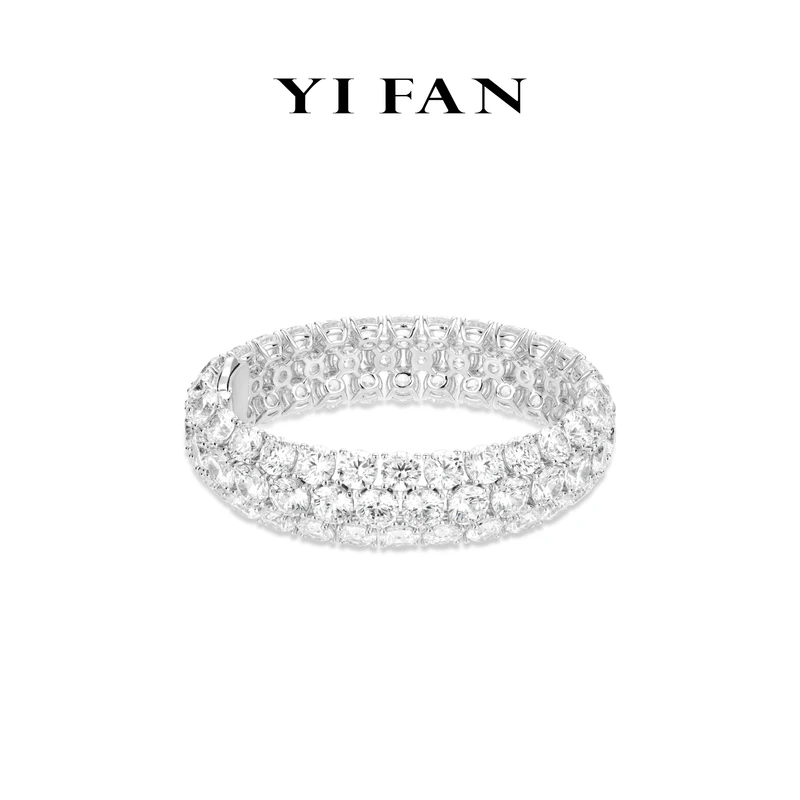 925银合成锆石手链 4657-白色四爪满天星豪镶百搭手镯