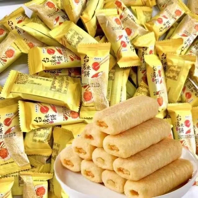 台湾风味米饼粗粮夹心米果非油炸米果卷开袋即食独立包装怀旧零食