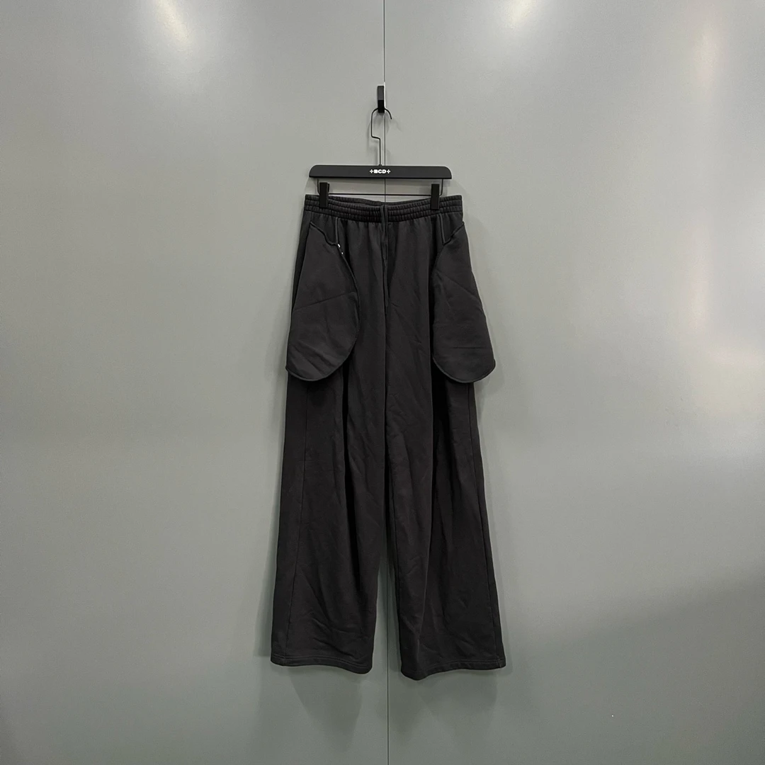 全新未使用 Balenciaga/巴黎世家 黑色刺绣logo反穿长裤 S码