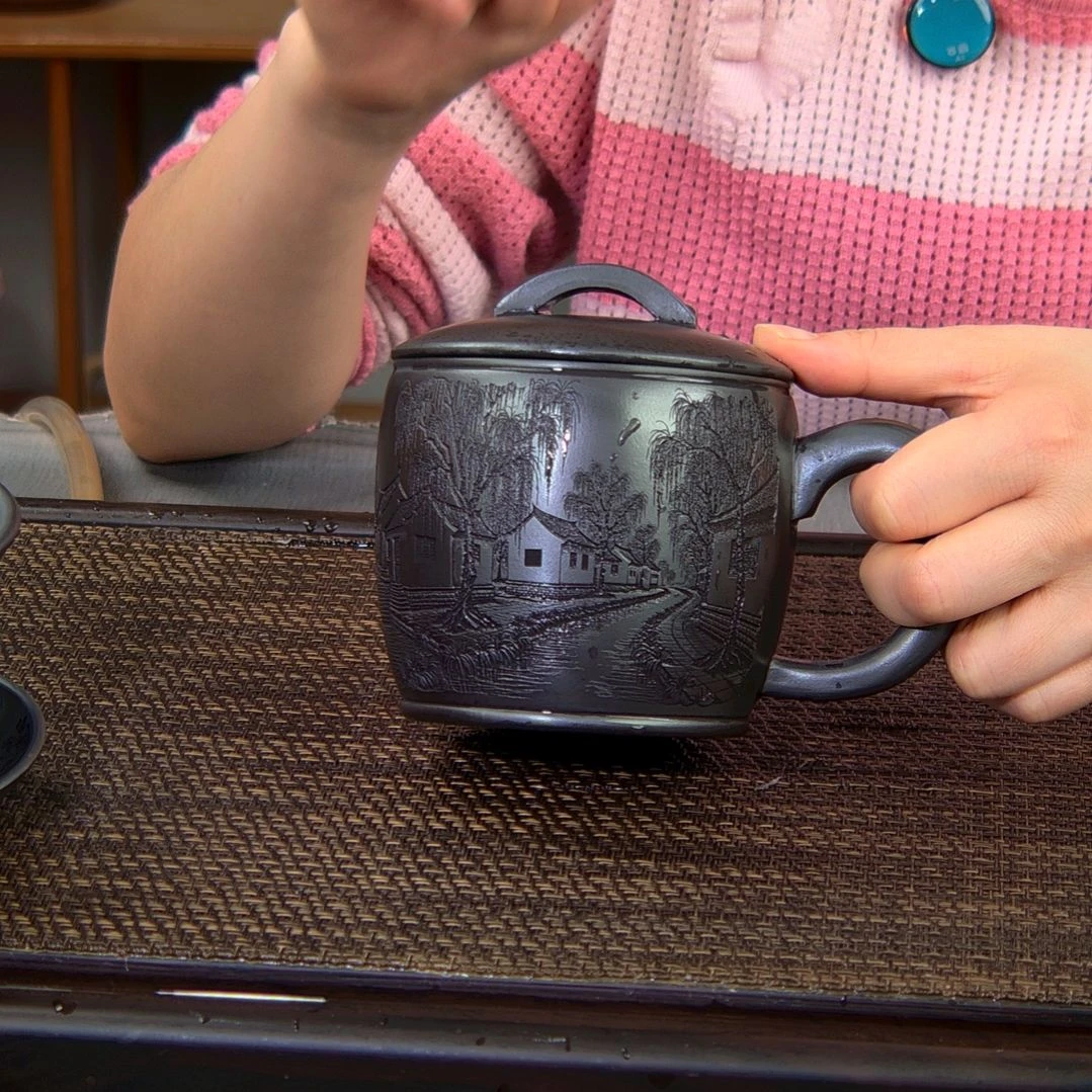 【闪购商品】茶杯绿泥高货放漏