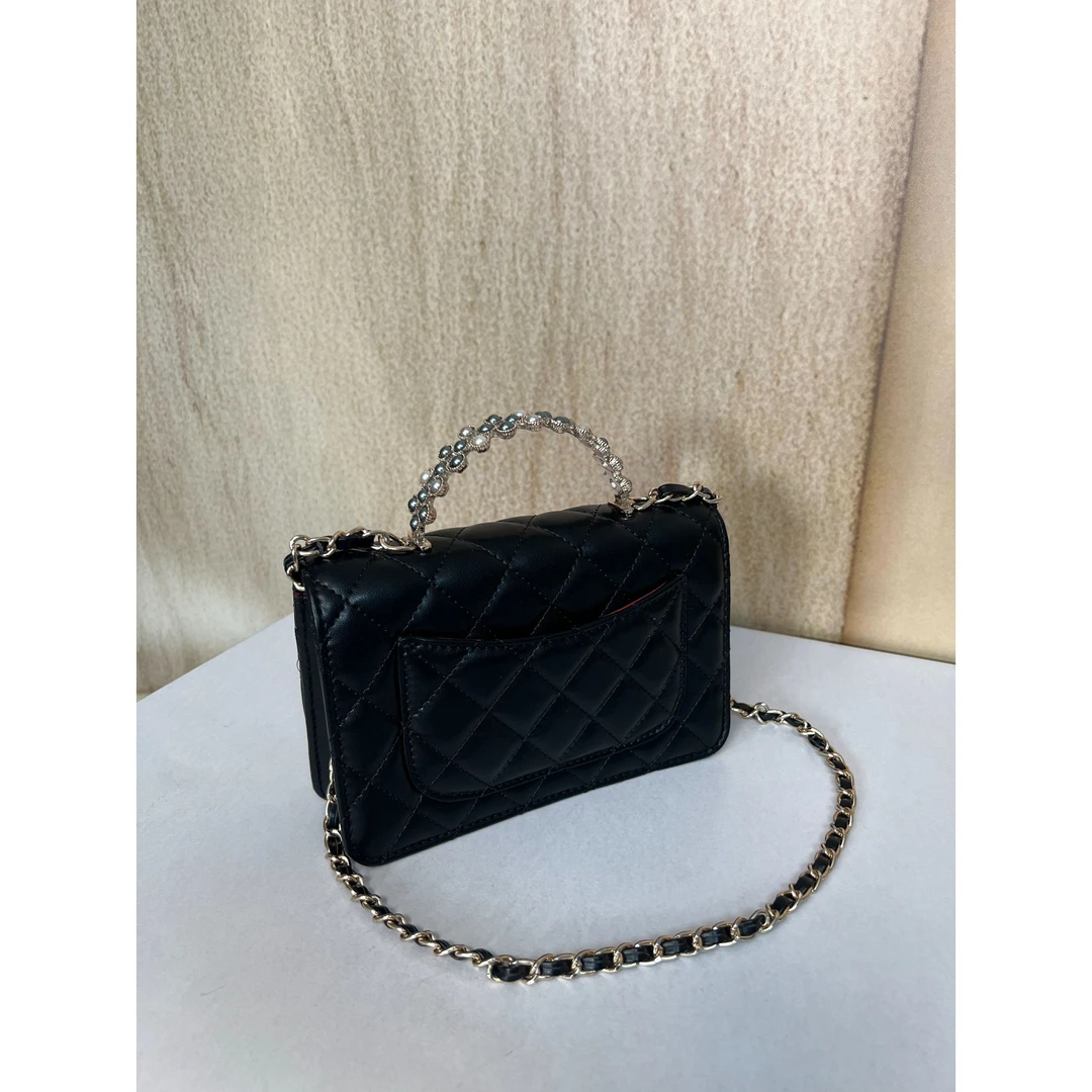 TOLEX2025新款时尚百搭女包珠黑色19.5cm