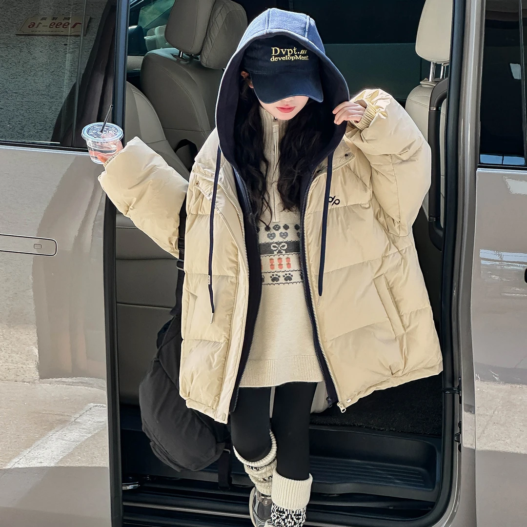 25YR010女大童羽绒服2025冬季新款女孩洋气面包服冬装加厚外套