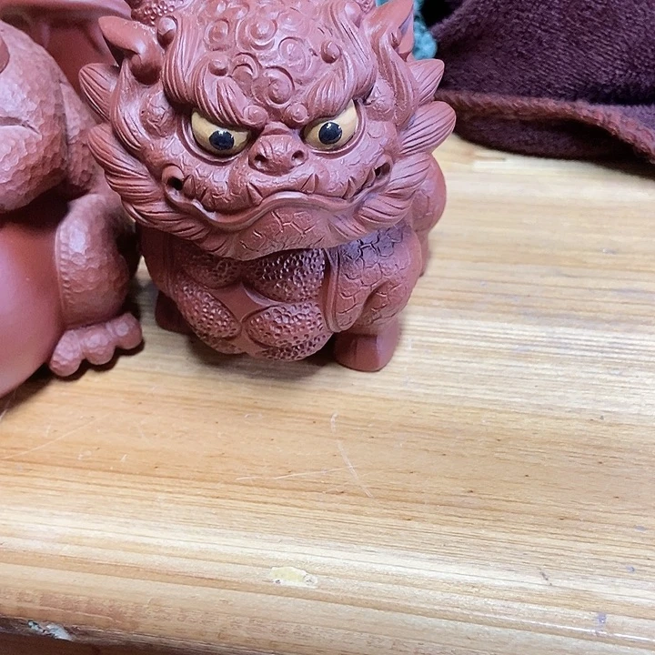 用***9茶宠紫砂宜兴紫砂麒麟