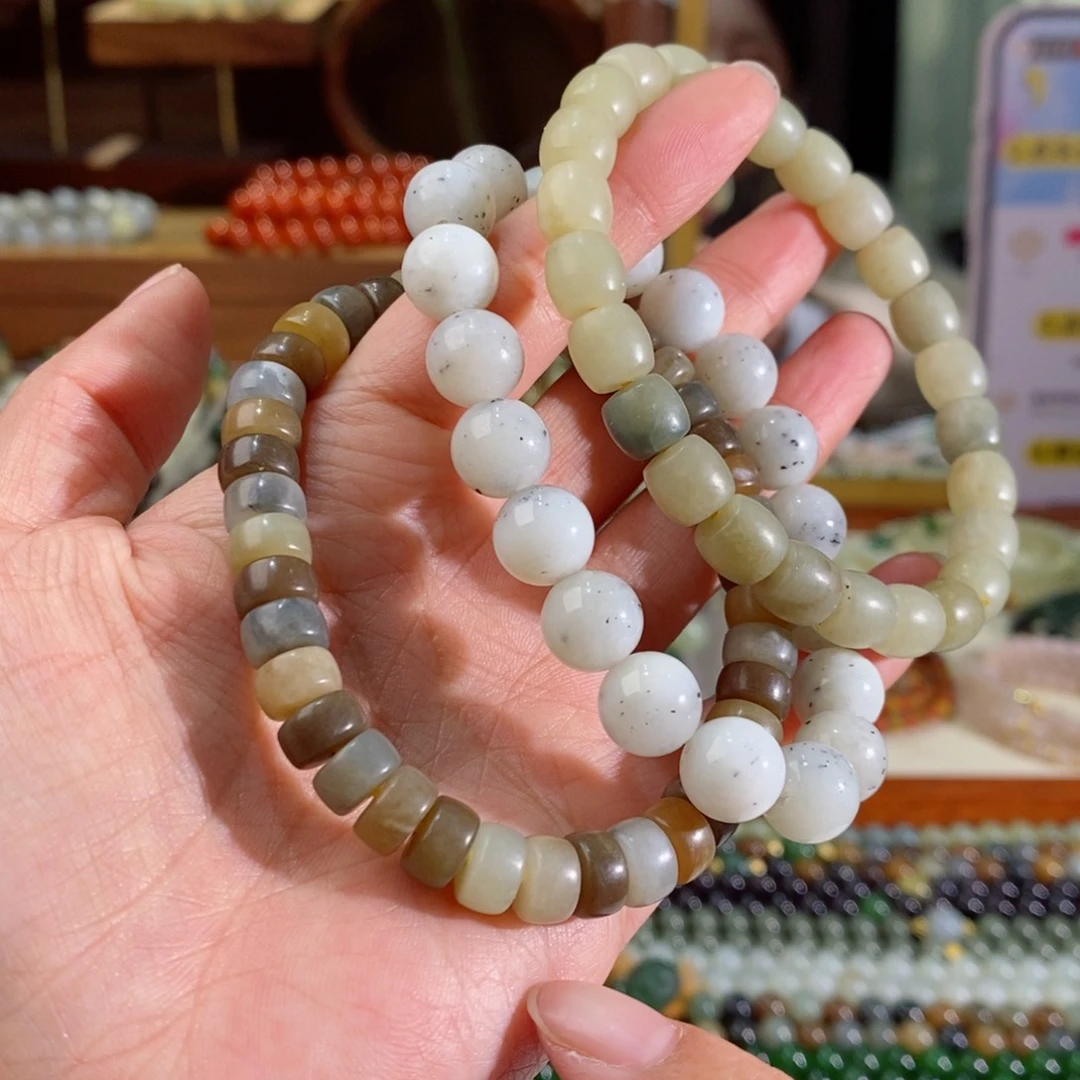 和田玉手串多样性拍一发一未镶嵌