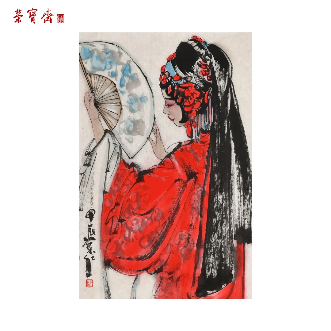 -27（g95461）《戏曲人物》书画 纸本 69*46cm