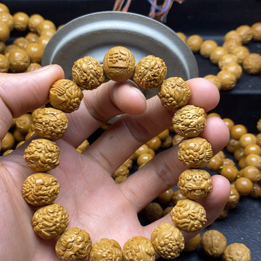 猴头核桃吊坠唐狮