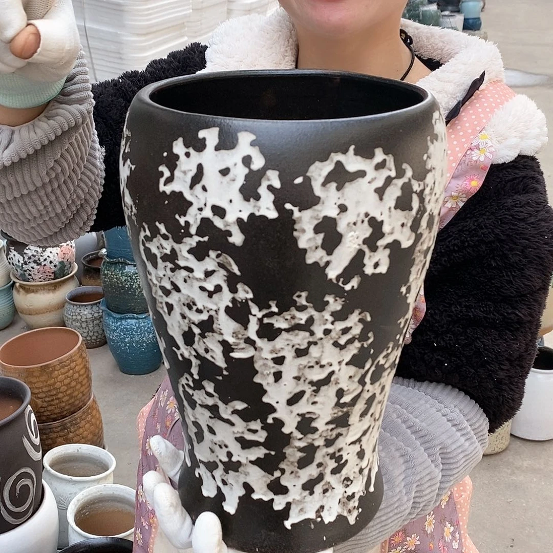 红泥花盆正品口18高32