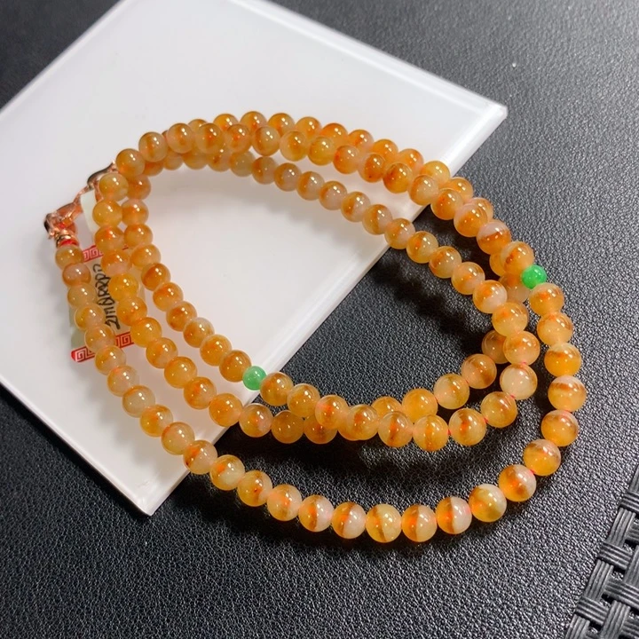 翡翠未镶嵌颈饰项链