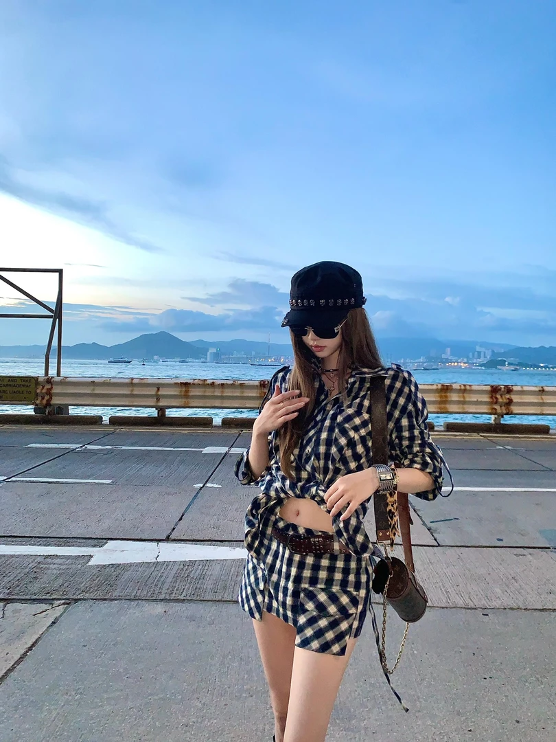 韩系chic秋季新款复古设计感宽松显瘦长袖衬衫女2025新款高腰半裙