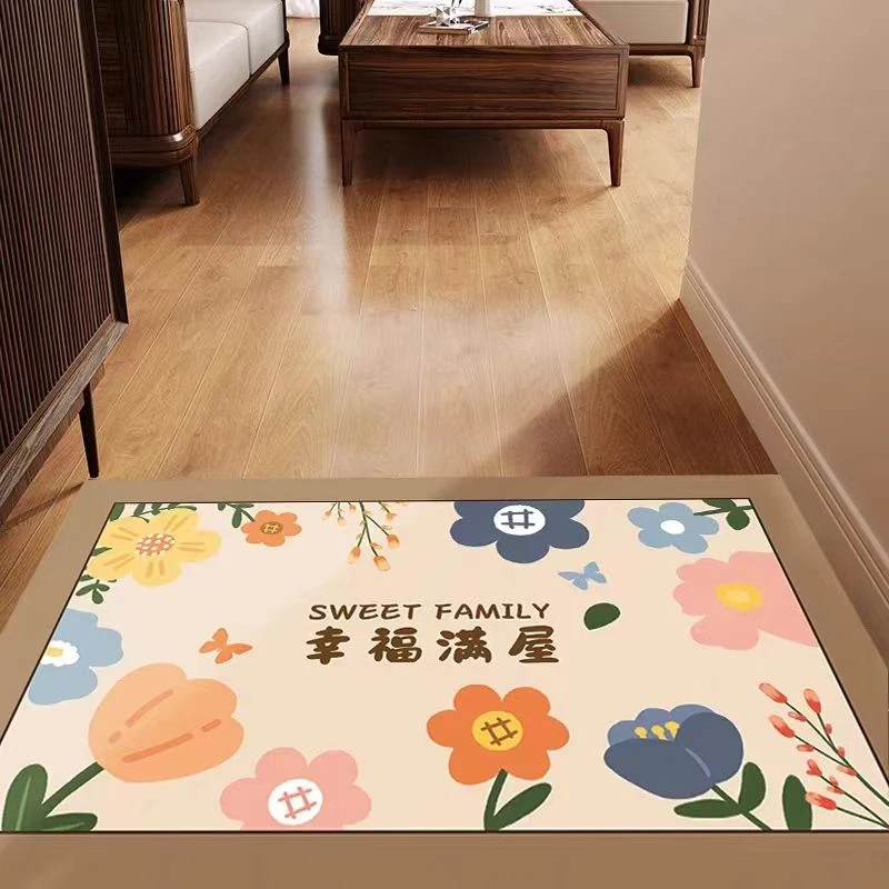 硅藻泥免洗吸水地垫垫子脚垫卫生间软垫浴室防滑入户门垫地毯家用