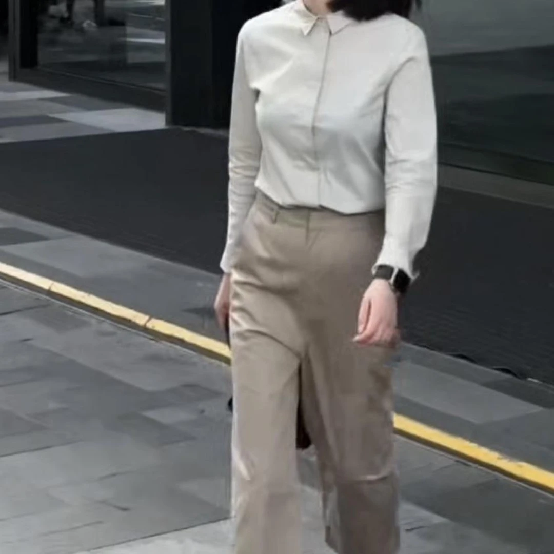 春秋季新款洋气上衣纯色简约百搭裤子