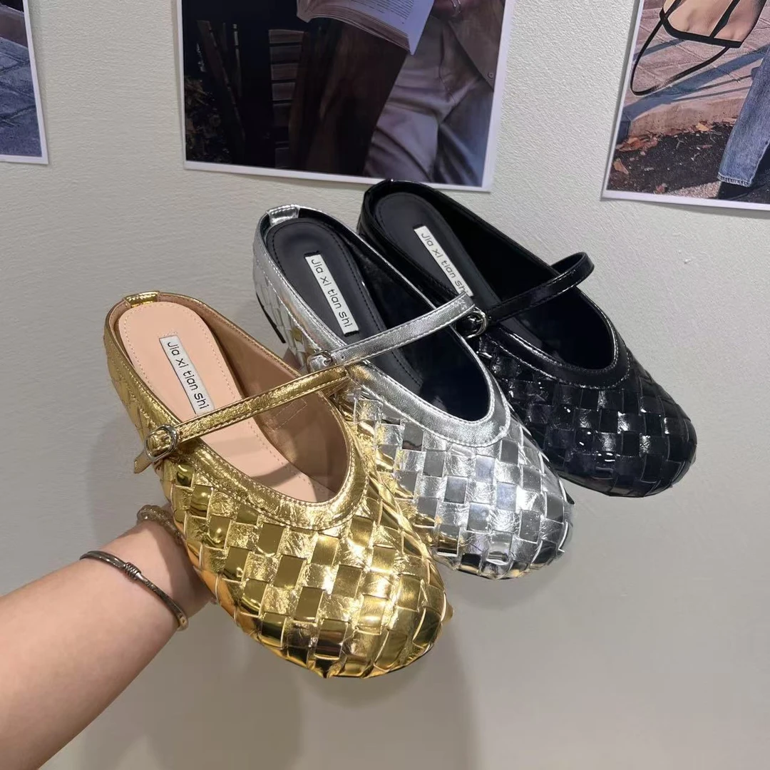 8919-11编织韩版时尚百搭气质爆款夏季新款日常女鞋拖鞋