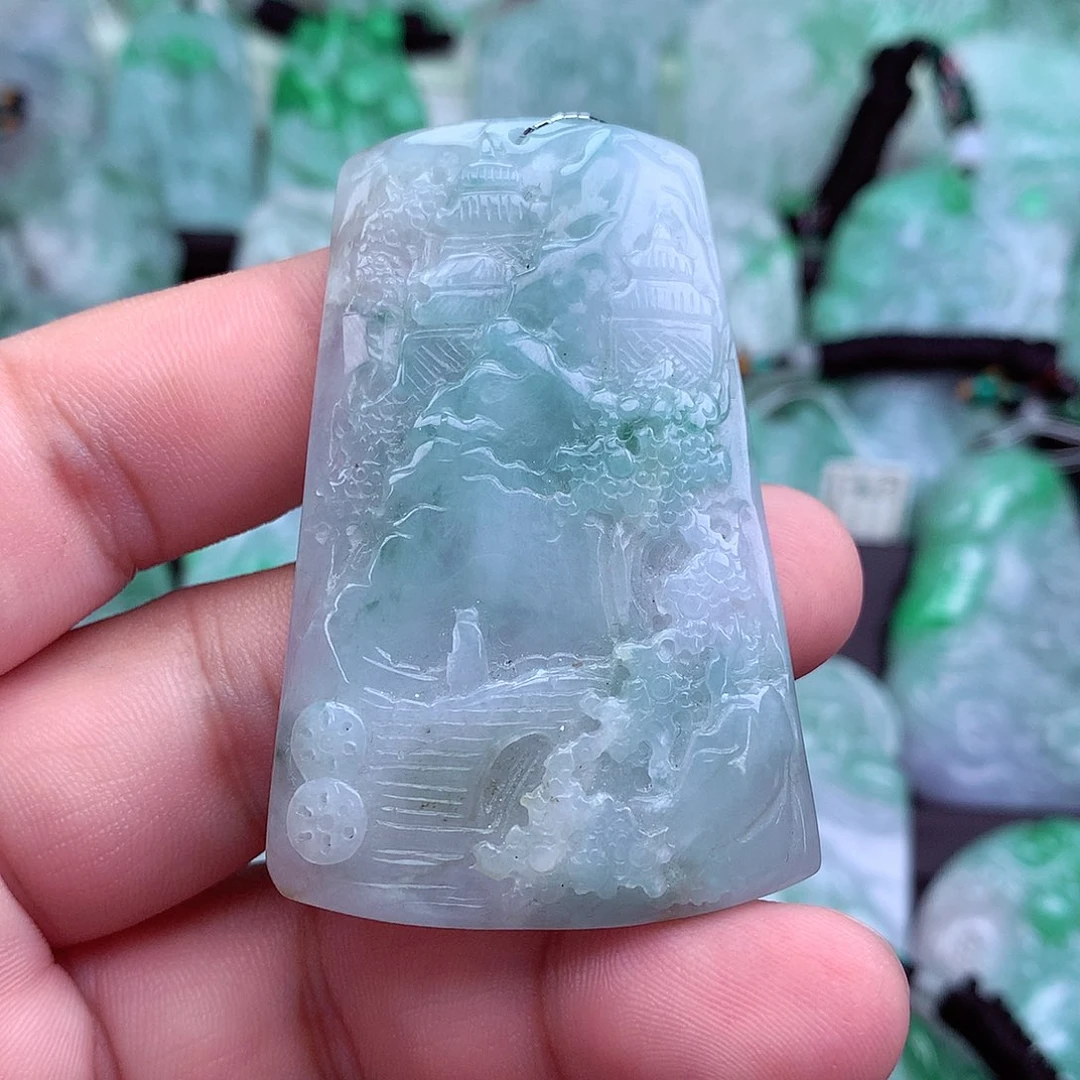 翡翠未镶嵌吊坠(不含链)