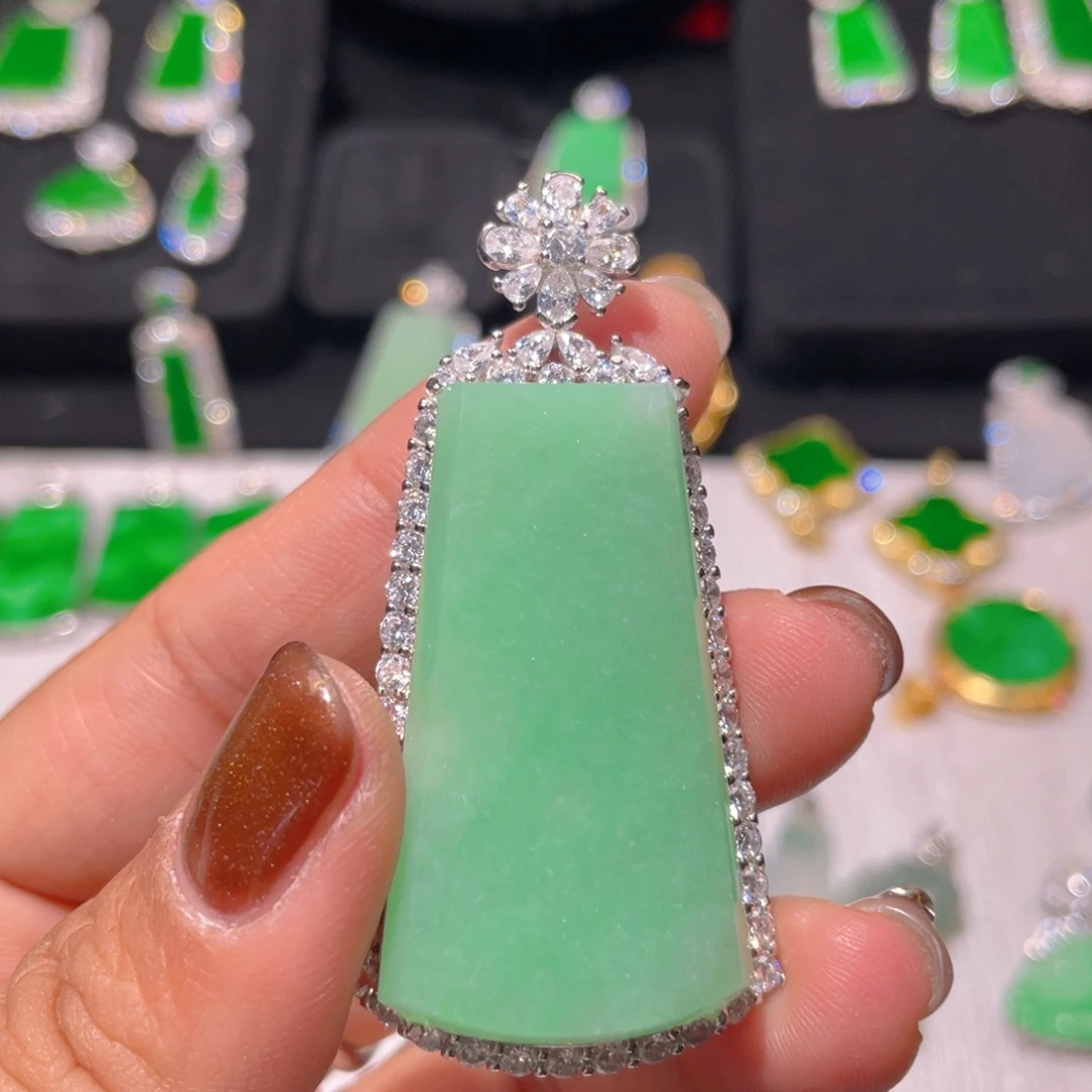 翡翠颈饰银S925镶嵌?***?精品