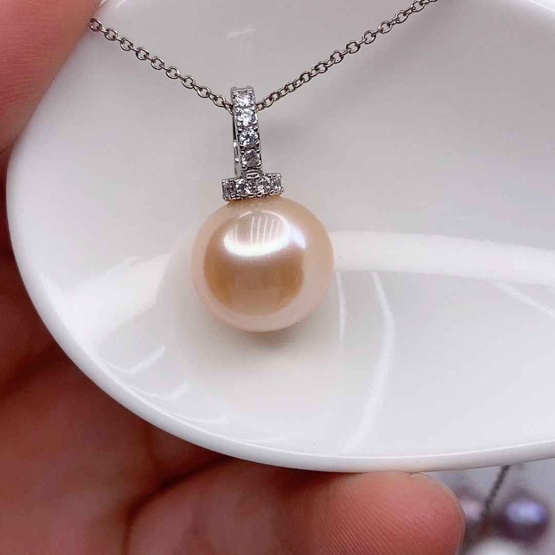 淡水珍珠合金吊坠(赠链)12/13mm