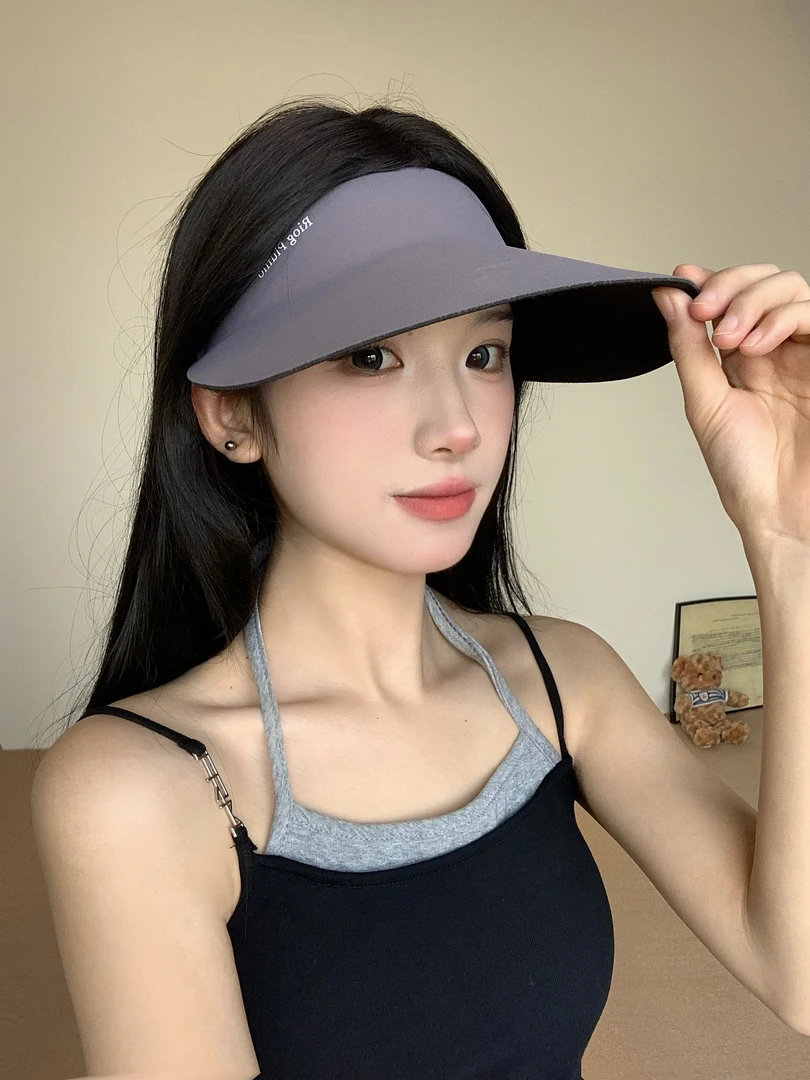 2025新款无痕一体防晒帽女夏季防紫外线大帽檐遮阳帽子空顶太阳帽