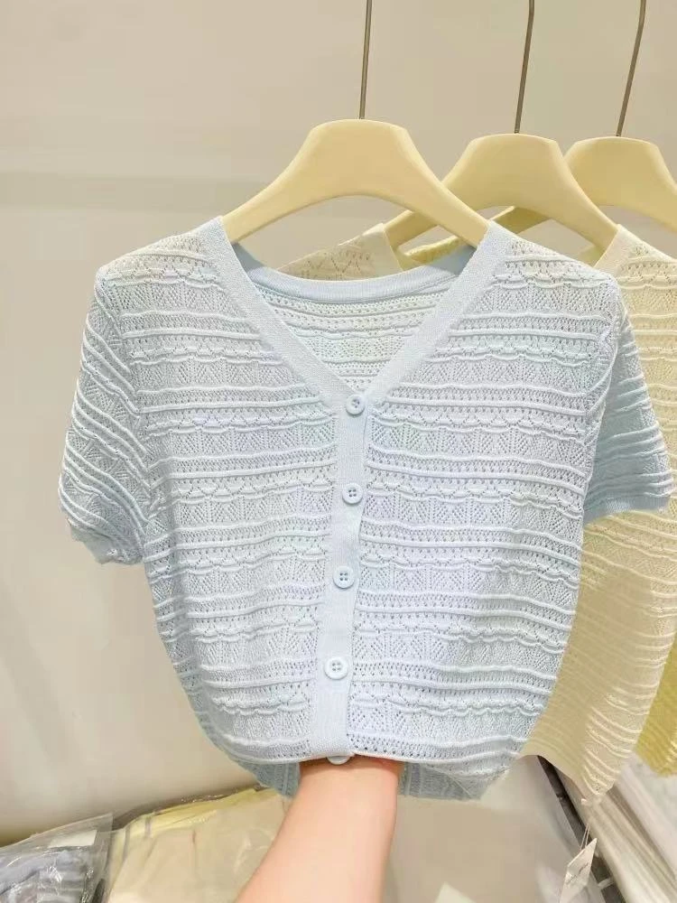 【QQ551-QQ600】浮力专区【琪琪】2025夏季气质新款时尚针织上衣女装