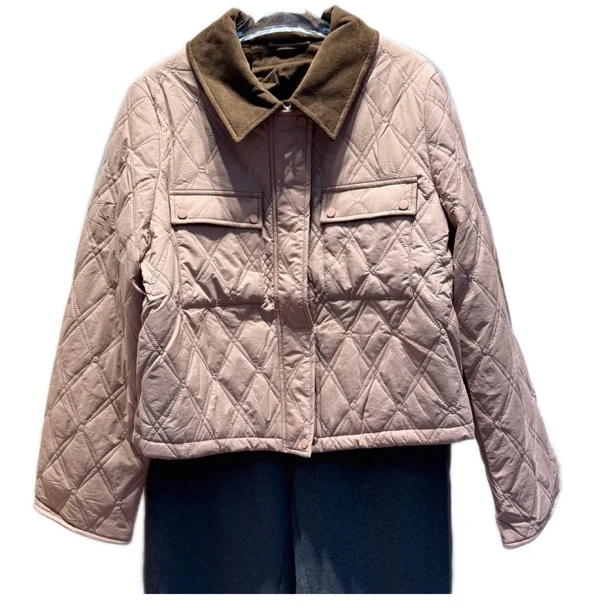 女宽松型短外套女秋冬韩版厚外套翻领棉衣