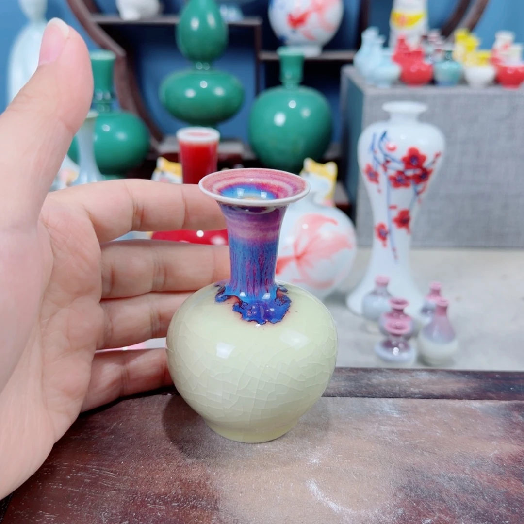 陶瓷手工小花器摆件