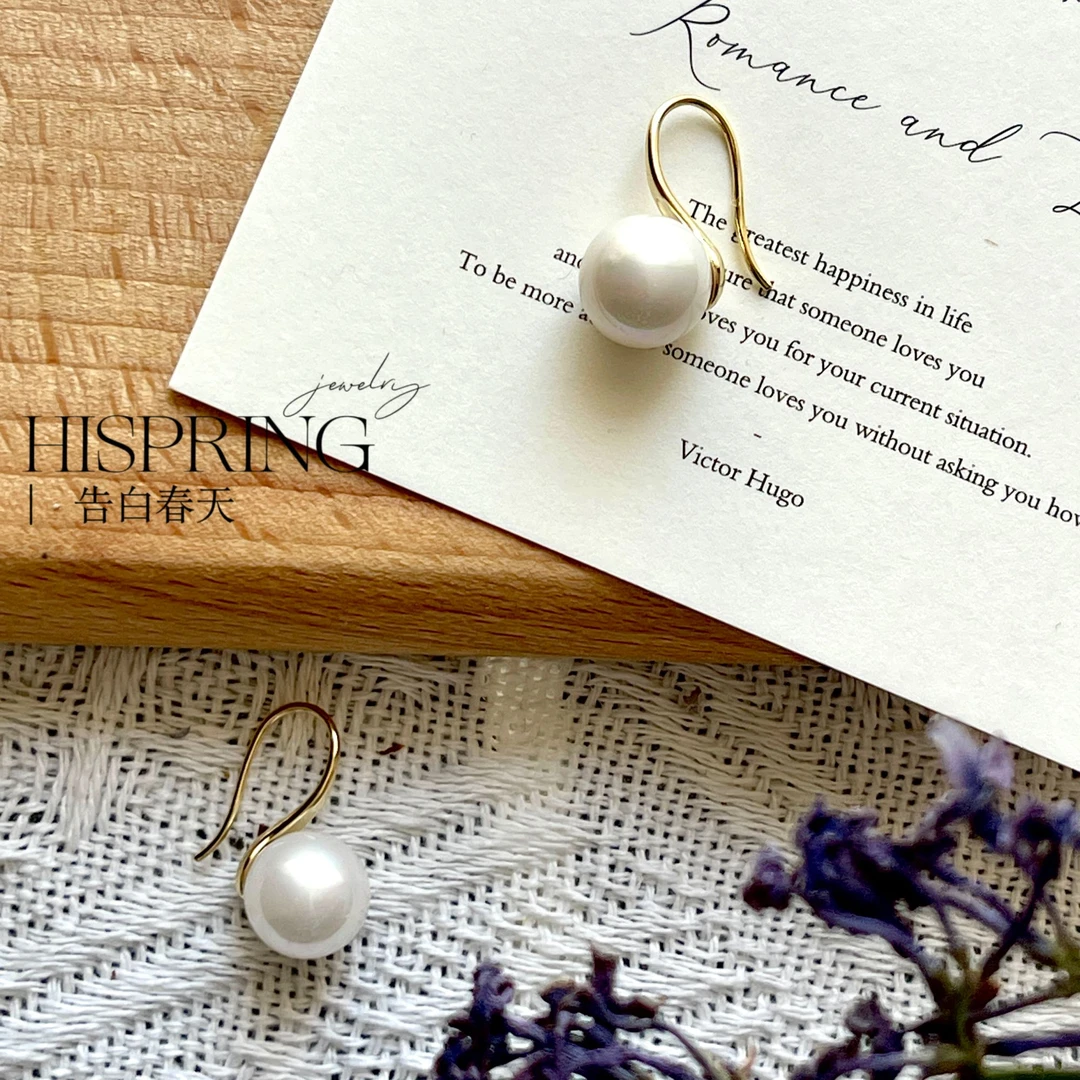 合金耳饰 复古港风时尚彩色贝珠高跟鞋耳钩轻奢温柔百搭珍珠耳环