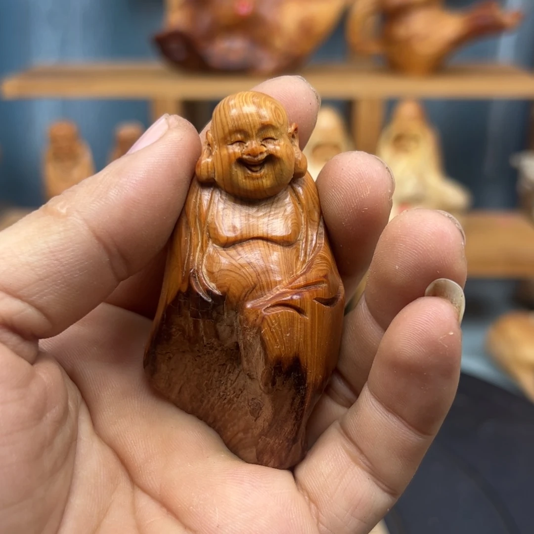 木蒋*平崖柏木摆件手把件