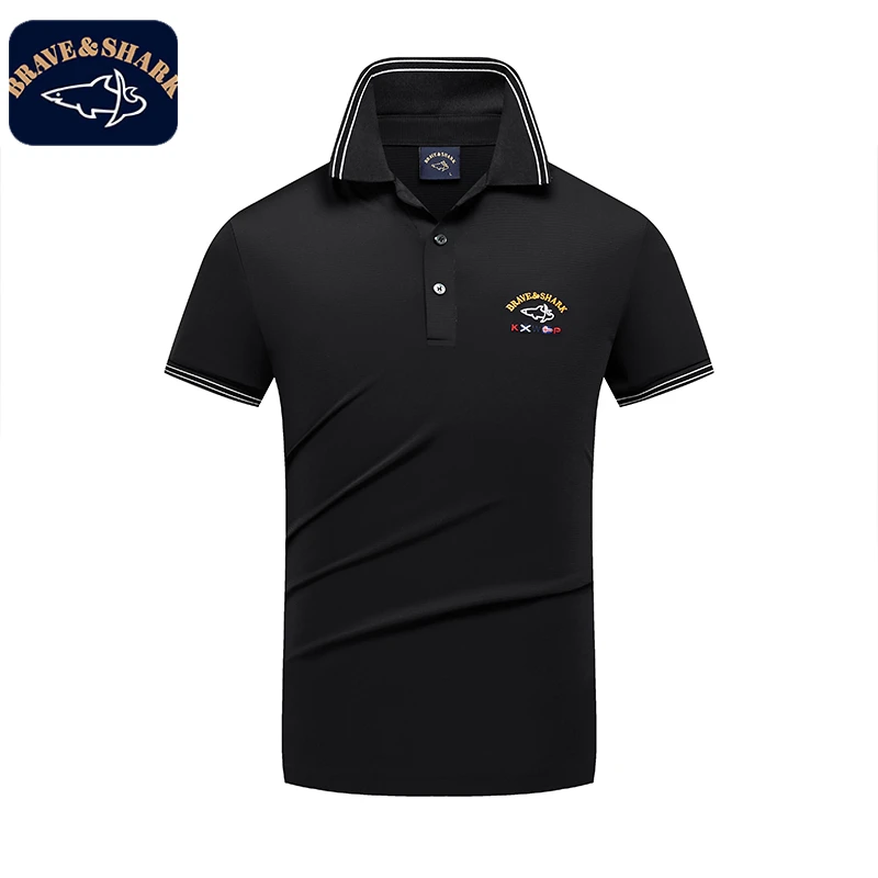 BRAVESHARK/勇士鲨鱼高奢新款男士夏季薄款短袖polo衫680181