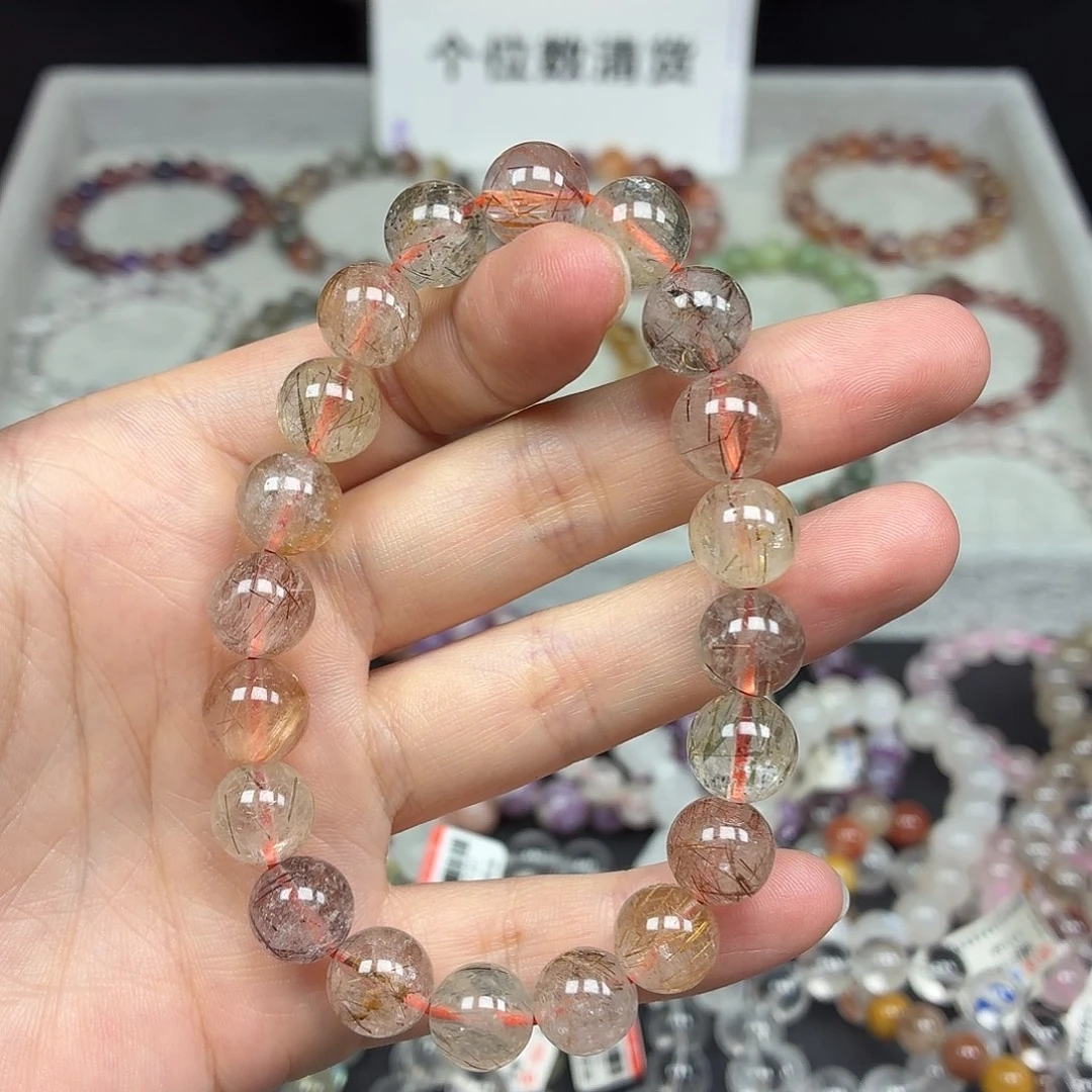 水晶手串未镶嵌卡10彩色发晶2