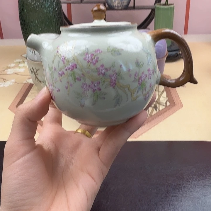 紫藤大容量茶壶颜瓷茶器闪购链接