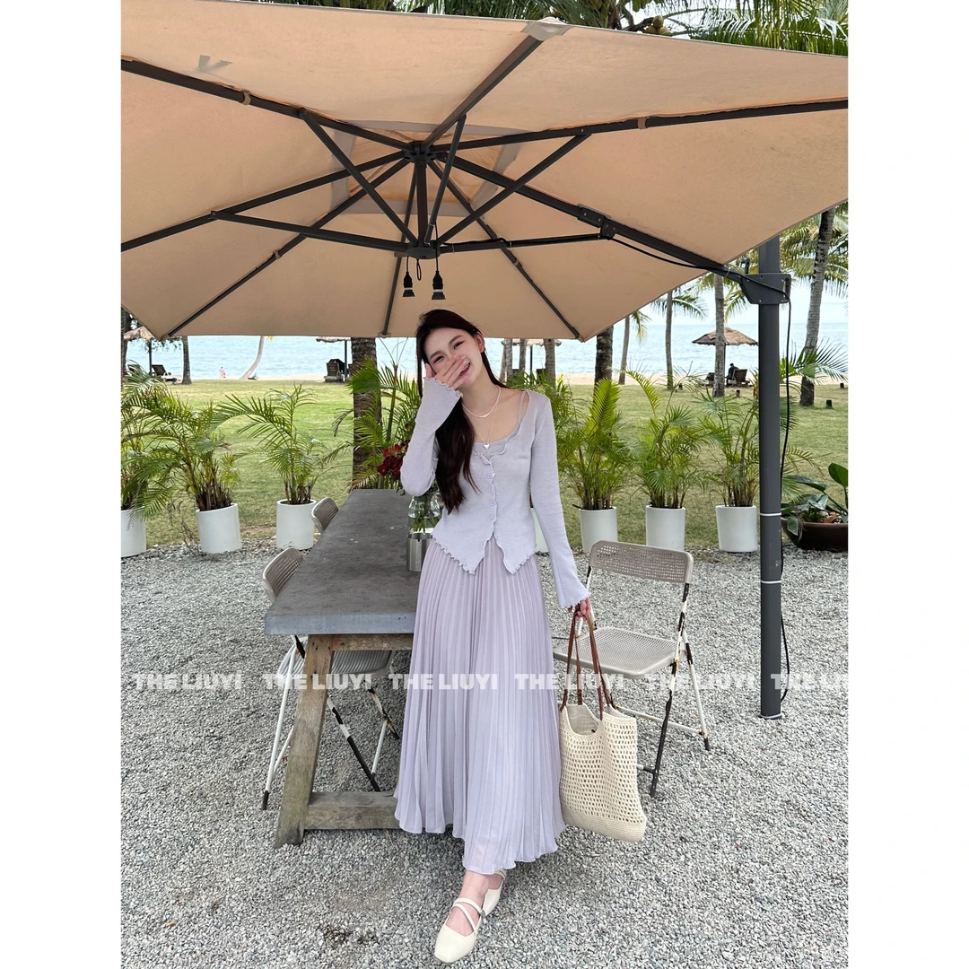 【LIUYI】仙女裙~百褶半身长裙气质纱裙52124