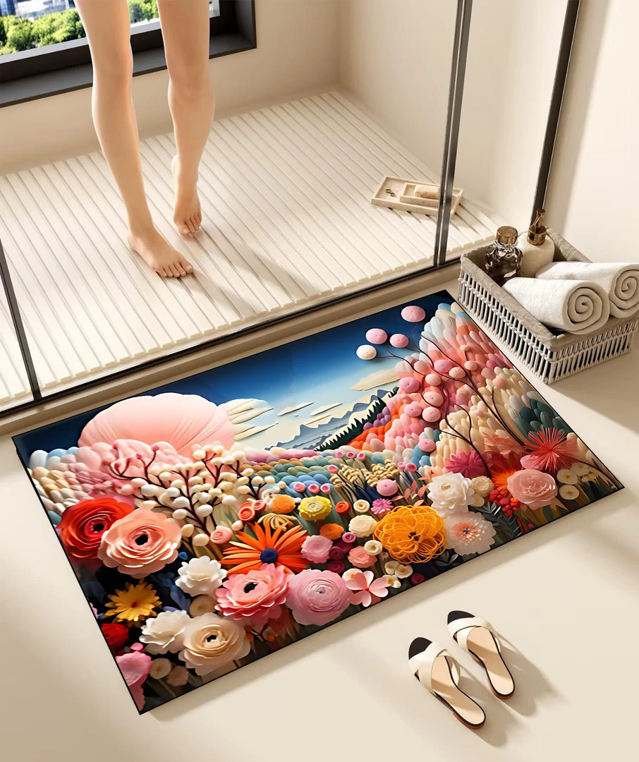 三号链接；卫生间门口吸水防滑可自行裁剪地垫脚垫