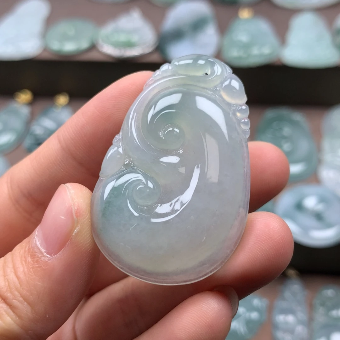 颈饰未镶嵌翡翠天然翡翠