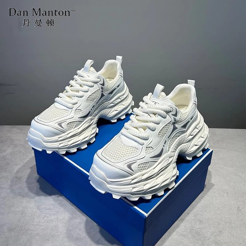 欧洲站老爹鞋男鞋2025年新款低帮透气网面舒适软底轻奢时尚休闲鞋