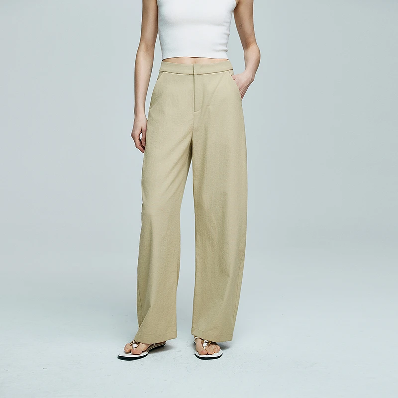 初棉 防晒亚麻裤 显瘦休闲宽松裤363618022