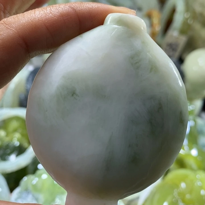 岫玉未镶嵌岫玉手把
