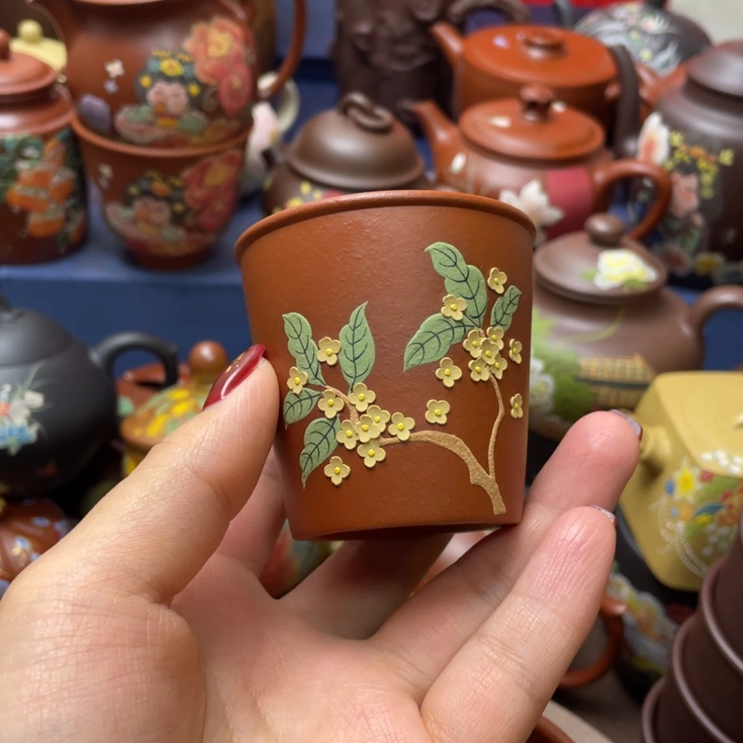 茶杯红泥紫砂主人杯80cc