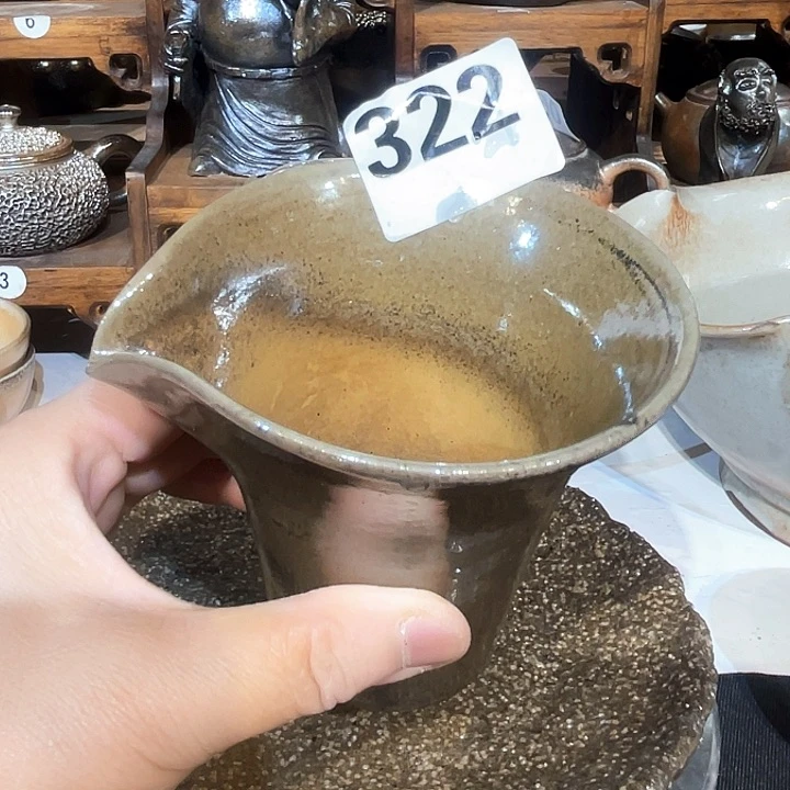 杯高温柴烧陶泥公杯
