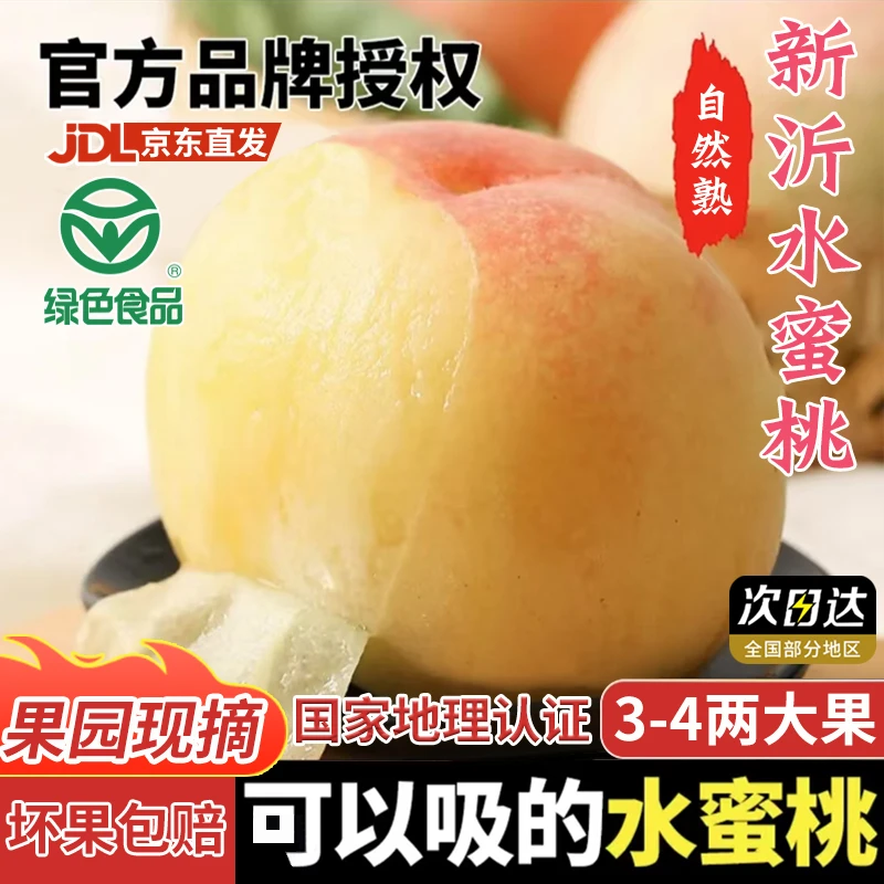 新沂水蜜桃 第二箱半价【次日达】4-3两/8颗新沂白凤水蜜桃150g礼盒