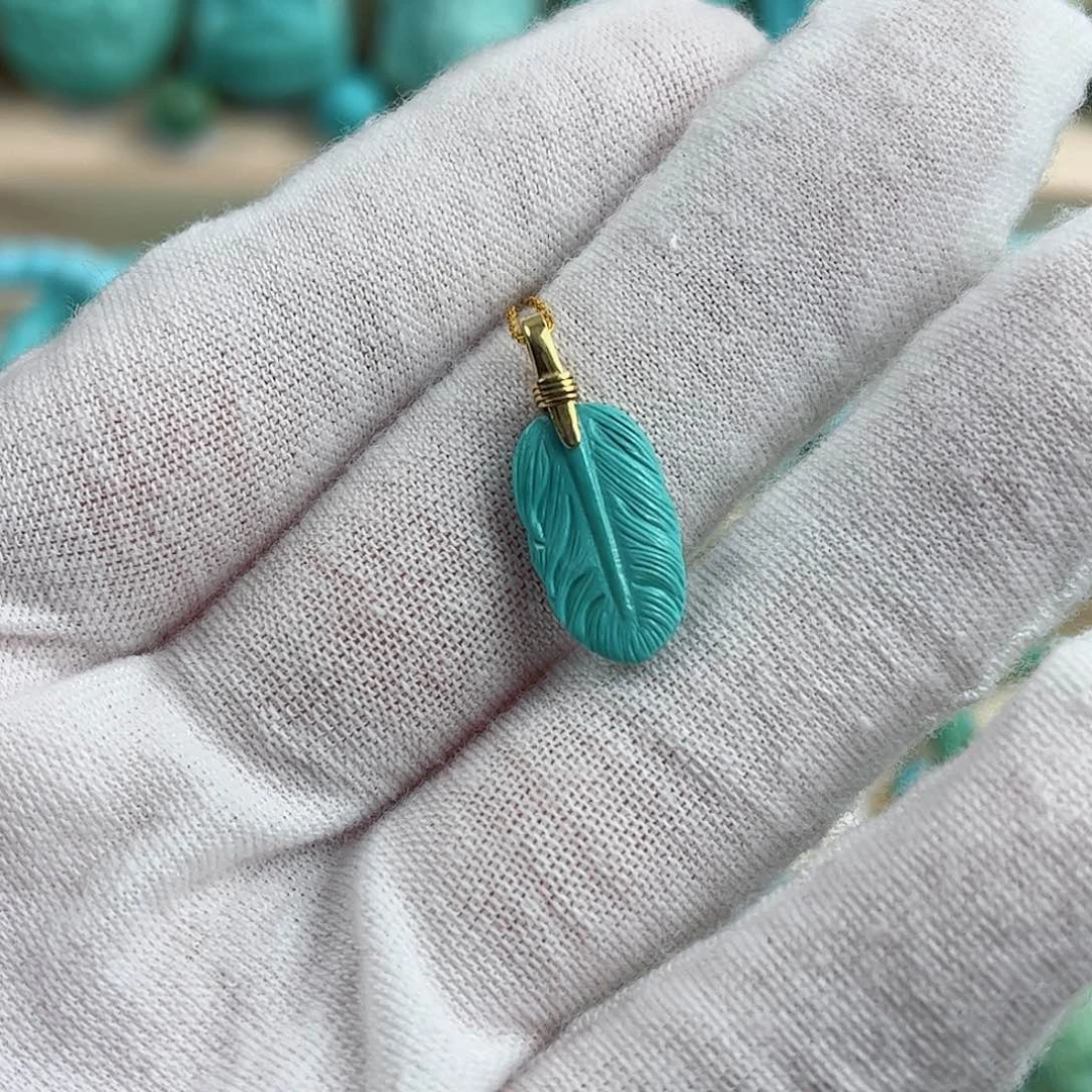 18K金镶嵌绿松石配饰