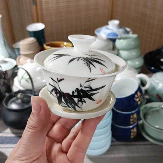 陶瓷盖碗茶杯茶叶罐主人杯