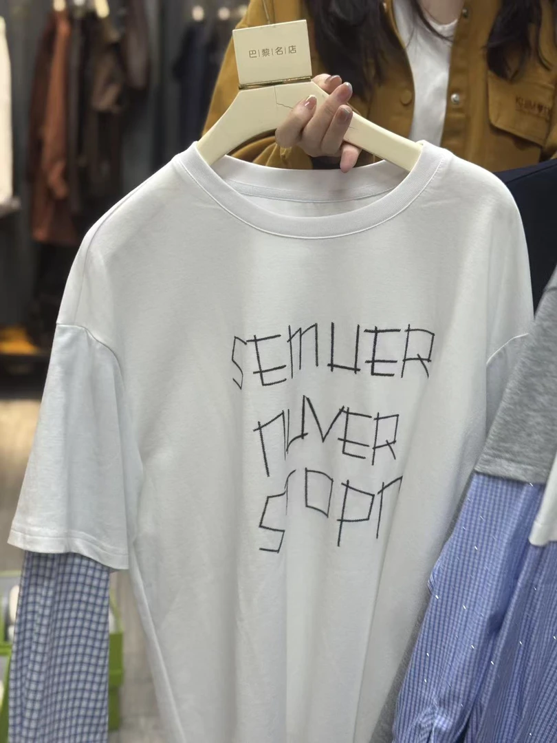 王姐专属-2025夏季新品字母印花短袖T恤【R-6515】