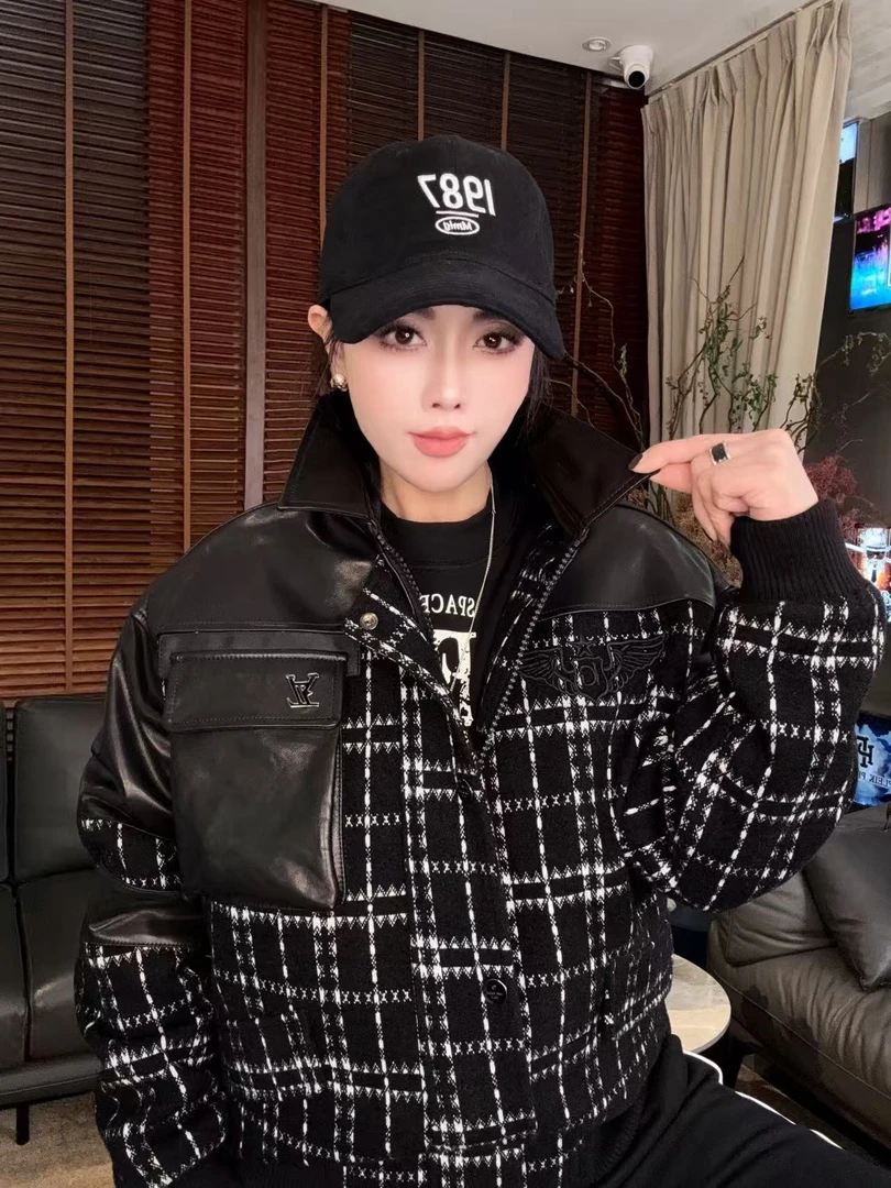 【JDKJ】潮品高端秋冬气质男士羊毛小香白鸭绒拼接山羊皮羽绒服Y111