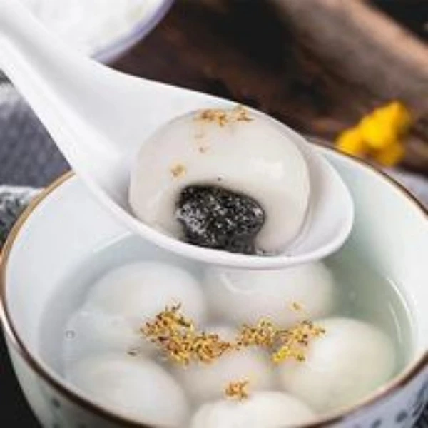 宁波风味汤圆黑芝麻馅汤团糯米元宵水磨大汤圆甜糯半成品甜点