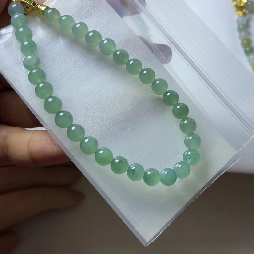 定制翡翠未镶嵌翡翠珠链